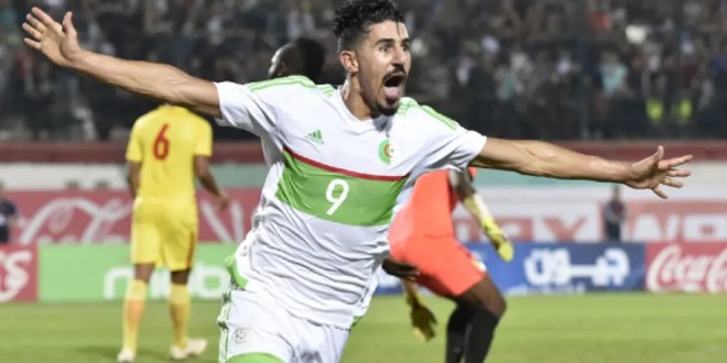 صورة شاهد هدف منتخب الجزائر الأول عن طريق بونجاح