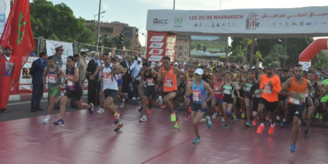 صورة سيطرة مغربية على السباق الدولي لمراكش وتحطيم الرقم القياسي لسباق الاناث