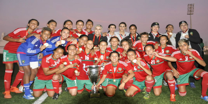 صورة المنتخب الوطني النسوي لأقل من 20 سنة يحقق لقب دورة اتحاد شمال إفريقيا