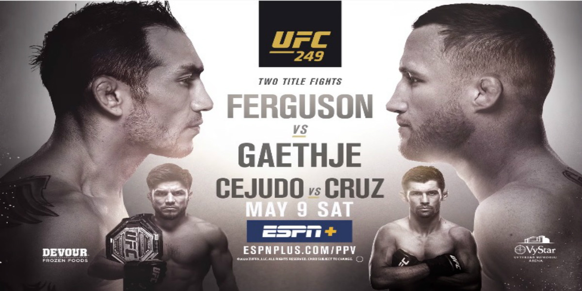 صورة البث المباشر لنزال توني فيرغسون ضد جاستن غيتجي UFC 249