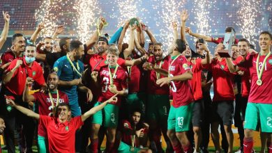صورة شاهد لحظة تتويج المنتخب المغربي بلقب كأس إفريقيا للمحليين -فيديو
