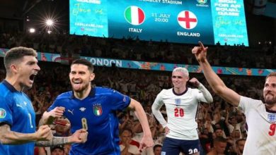 صورة التشكيلة الأساسية لكل من إنجلترا وإيطاليا في نهائي كأس أمم أوروبا