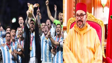 صورة الملك محمد السادس يهنئ رئيس الأرجنتين على تحقيق كأس العالم 2022