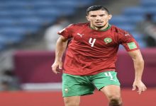 صورة أول بطاقة حمراء للمغربي مروان سعدان