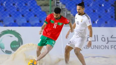 صورة كأس العرب للكرة الشاطئية.. المنتخب المغربي ينتصر على ليبيا ويتأهل لنصف النهائي