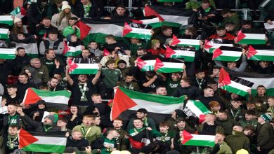 صورة دوري الأبطال.. جماهير سيلتيك الاسكتلندي تزين ملعبها بأعلام فلسطين -صور