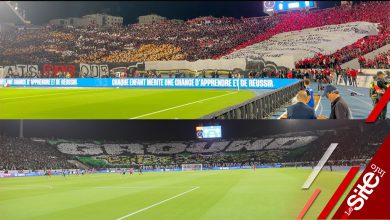 صورة الترات الرجاء والوداد تبدع بتيفوات مجنونة بـ”دونور”- فيديو