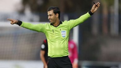 صورة تحكيم تونسي لمباراة عزام والوداد