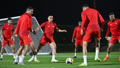صورة المنتخب المغربي ينهي استعداده لمباراة نصف نهائي كأس العرب أمام الإمارات