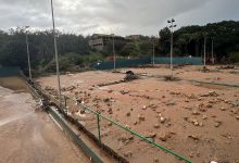 صورة مطالب لإنقاذ ملعب للتنس في آسفي بعد تضرره جراء الفيضان- صور