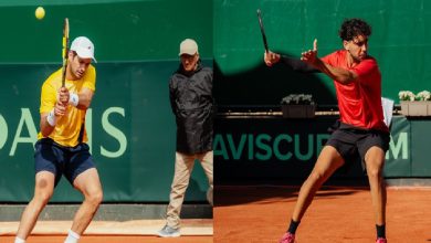 صورة كأس ديفيس.. رضا بناني ينهزم أمام نيكولاس ميخيا في رابع المباريات
