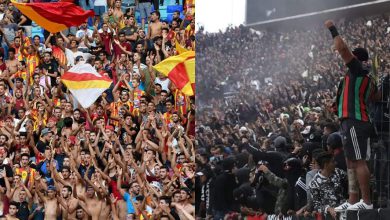 صورة اشتباك بين مشجعين للجيش الملكي والترجي التونسي في القاهرة