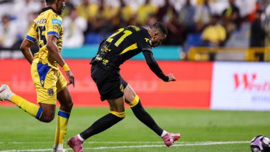 صورة يوسف النصيري يرد على الانتقادات بهدف في مباراة الاتحاد والتعاون- فيديو