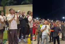 صورة المنتخب الوطني يحظى باستقبال حارّ من الجماهير المغربية